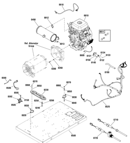 Power Group Diagram and Parts List for 040542-01  Briggs and Stratton Generator
